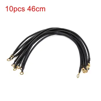 

X Autohaux 26cm 46cm DC 12V 24V Black Car Auto Battery Ground Wire Electric Conduction Stable Voltage Cable