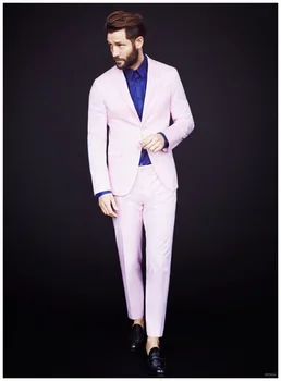 

Spring Tailored Made Royal Blue Men Suits Groom Prom Custom Casual Tuxedo Slim Fit Terno Blazer Masculino 2 Pieces Jacket+Pants