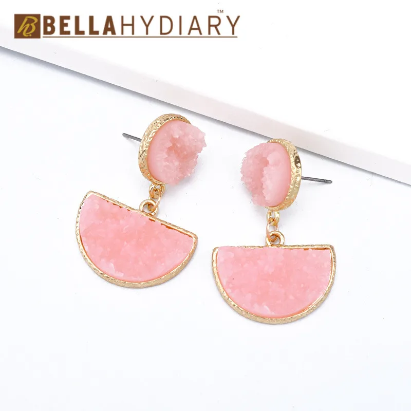 druzy earrings jewelry Ohrringe bijoux earings earring earing pendientes brinco big earrings vintage jewelry wedding earrings geometric earrings long earrings gifts for women resin earrings korean earri (3)