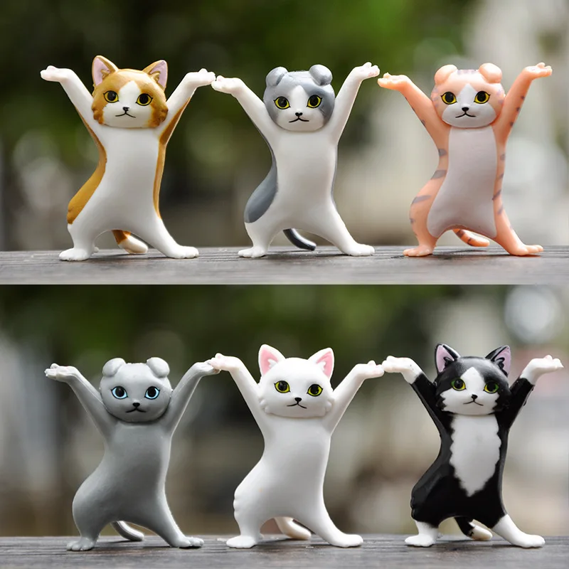 

New Funny Cat Pen Holder Toy Hold Everything Cat Earphone Bracket Home Decoration Enchanting Dancing Cat Pencil Stand Anime Gift