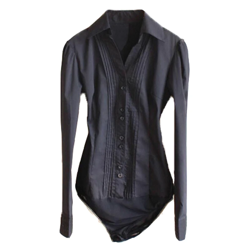 Pleated V-Neck Office Blouse Style