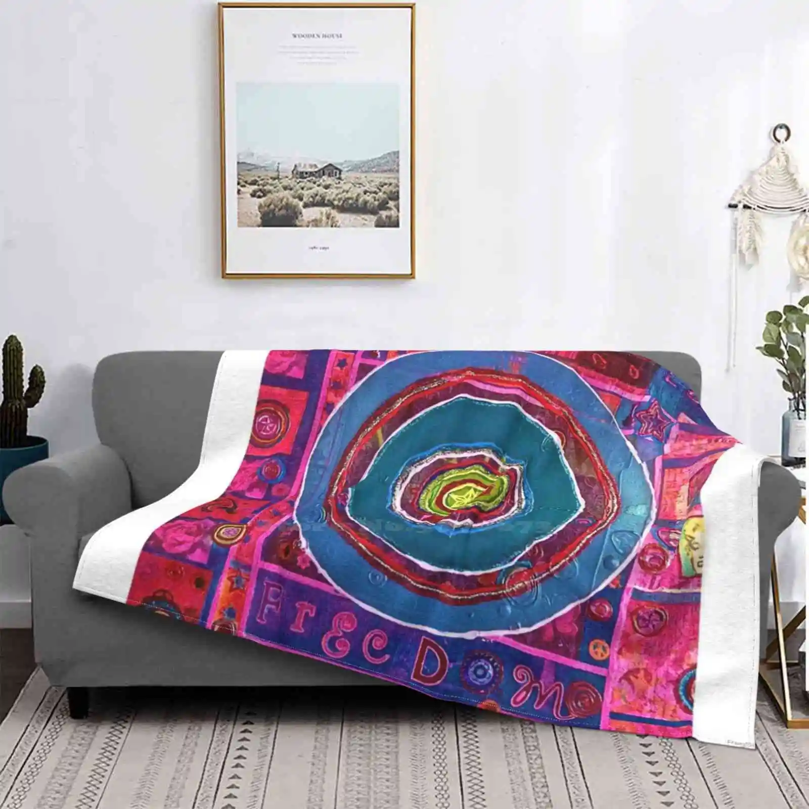 Blue Bulls Eye Air Conditioning Coperta Morbida Ray Stepherson Singer Songwriter Painter Houston Tennessee Tennessee Medicine