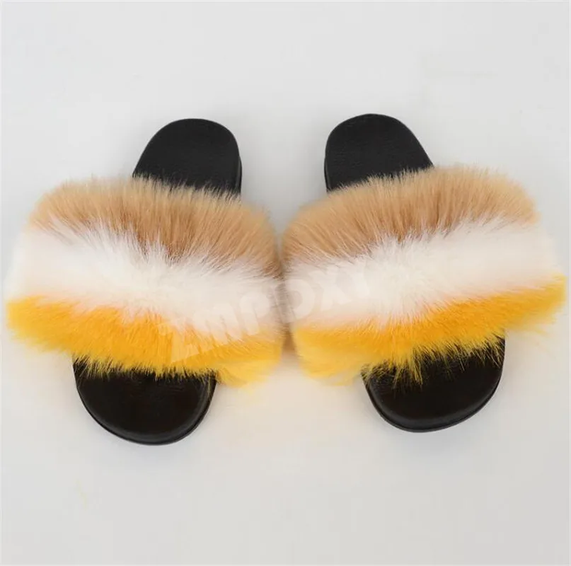 lightweight house slippers Winter Women House Slippers Faux Fur Slides New Fluffy Faux Fur Slides Girl Amazing Shoes Casual Fuzzy Slides Fake Fur Sandals leopard house slippers House Slippers