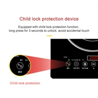 Бытовая встраиваемая электрическая керамическая индукционная плита с двойной варочной панелью, встроенная настольная индукционная плита двойного назначения, 4400 Вт — изображение 5