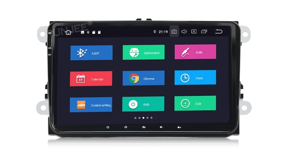 Sale RUNJEE Android 9 PX6 Car DVD player 4GB 64GB For VW/Volkswagen/POLO/PASSAT/Golf/Skoda/Octavia/Seat BT WIFI DAB 7
