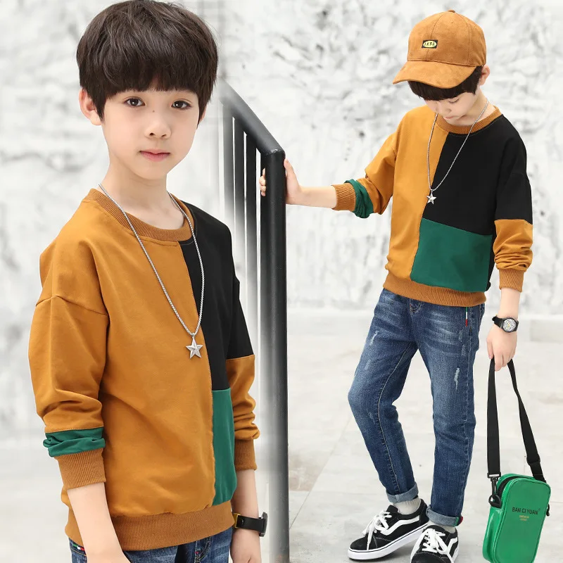 New-boys-long-sleeve-basic-t-shirt-Children-autumn-patchwork-Cotton-tops-tee-big-kids-Casual (2)