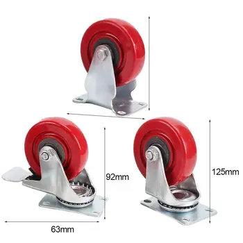 

1 'inch Flat Car Fixed Caster Mute Directional Wheel Gel Model Material Metal Silica Parts DIY O7T2