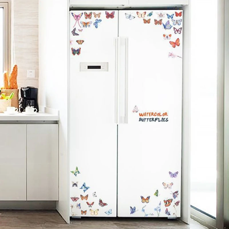 Watercolor Butterfly combination wall sticker Living room bedroom cabinet wedding decoration Home Decor Butterflies Stickers | Дом и сад