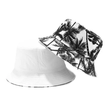 

2020 new Printing Men Women Fisherman Hats Couple Bucket Hat Summer Autumn Spring Shade Cotton Caps Double Sided Can Be Worn