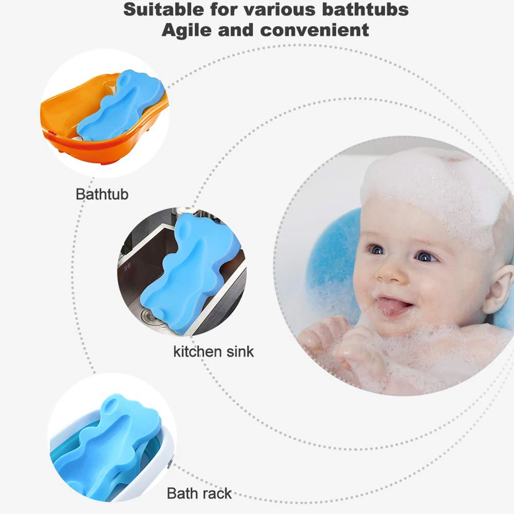 Новинка, детский душ, портативный, воздушный, Ультра-мягкий, для купания, губка, коврик, противоскользящая подкладка, для новорожденных, моющая подушка, безопасное сиденье для ванны
