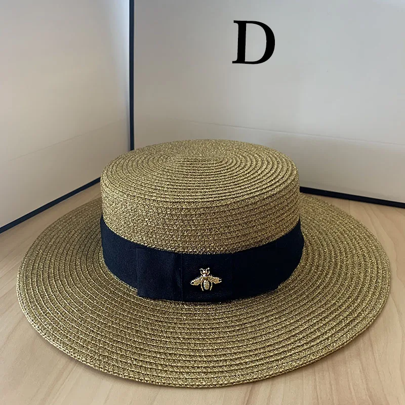HT261 Ladies Sun Hats Small Bee Straw 