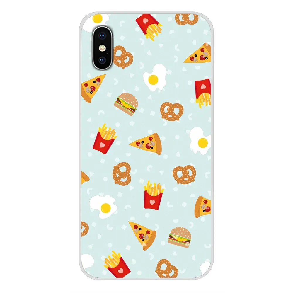 Ультратонкий чехол для пиццы, картофеля фри, Пончика, еды для huawei G7 G8 P7 P8 P9 P10 P20 P30 Lite Mini Pro P Smart Plus