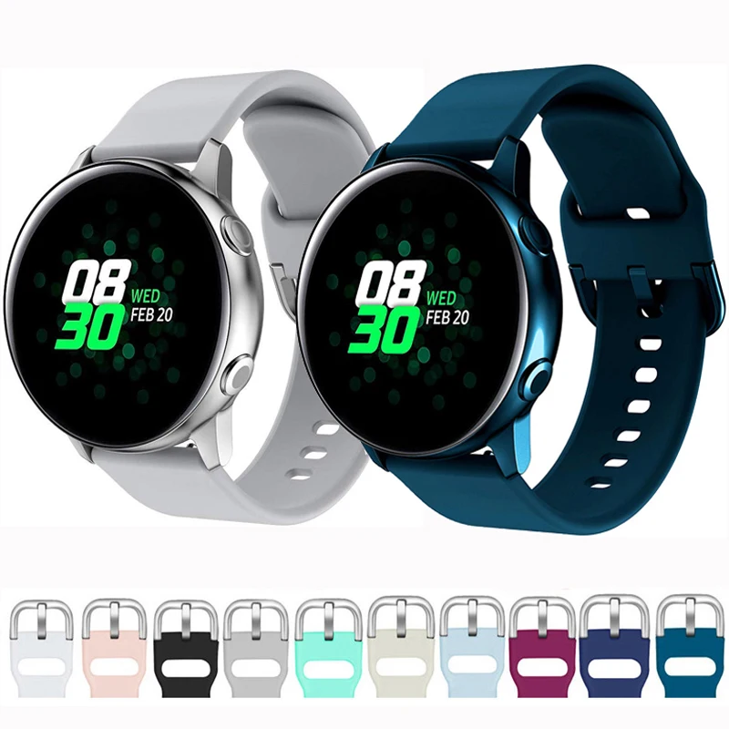 20 мм/22 мм ремешок для наручных часов для samsung Galaxy watch 46 мм/42 мм/Активный ремень Шестерни S3/S2/спортивный силиконовый браслет huawei часы GT/S 3/2/46