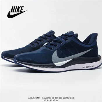 

Original Nike Zoom Pegasus 35 Turbo Pegasus Technology Running Shoes Men's Size 36-45 Navy blue