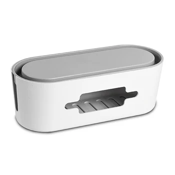 

Cable Storage Box Wood-Plastic Wall Plastic Cable Storage Box Case Power Strip Wire Management Socket Tidy Organizer