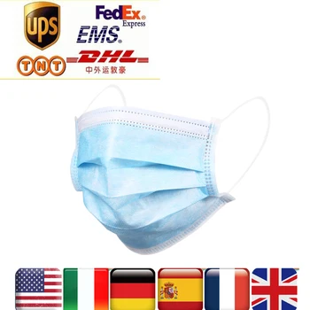 

US ES STOCK 24H Shipping 50-200 pcs Disposable respirator Face Mask Filter 3-ply Soft Breathable Protective mascarillas masque