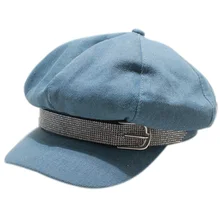 Женская шляпа, летняя женская шляпа, летняя женская шляпа с блестками, женские шапки, модная женская восьмиугольная шляпа, кепка, кепка газетчика