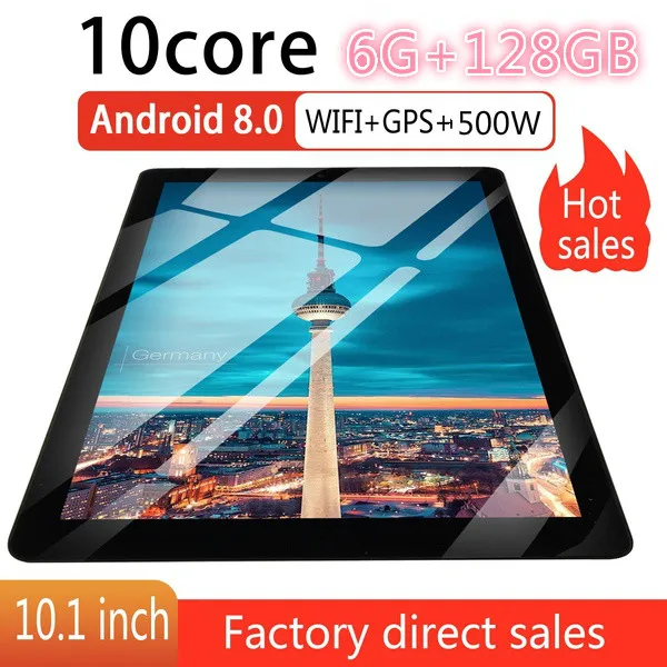 

Newest WiFi Tablet PC 10.1 Inch Ten Core 4G Network Android 8.0 Dual SIM Dual Camera 4G Call Phone Tablet Gifts(RAM 6G+ROM128G)