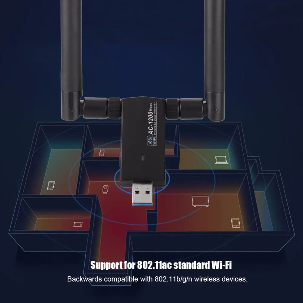 Wifi адаптер для Windows XP/Vista USB 5,8G двухдиапазонный 2,4 ГГц/5 ГГц 802.11AC RTL8812BU антенный адаптер беспроводной сетевой карты