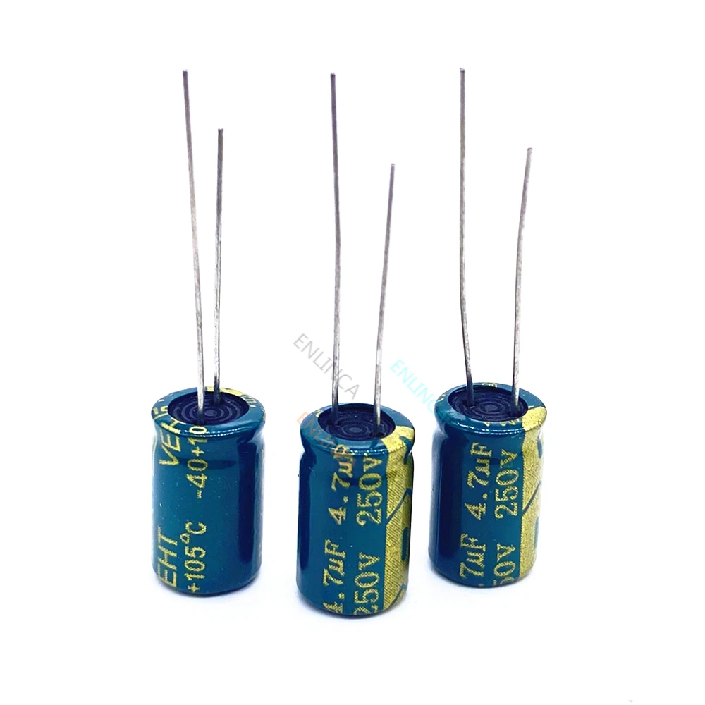 

20pcs/lot 250v 4.7UF aluminum electrolytic capacitor size 8*12 4.7UF 20%
