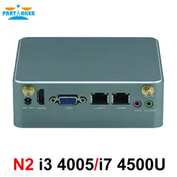 Причастником N2 Intel Core i3 4005U i7 4500U Nano PC dual Ethernet NIC pfsense intel NUC мини ПК настольный сервер