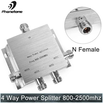 

RF Coaxial Splitter 1 to 2/3/4 In 1 Way Power Splitter 800-2500MHz Signal Booster Divider N female Type Power Splitter Cable 4
