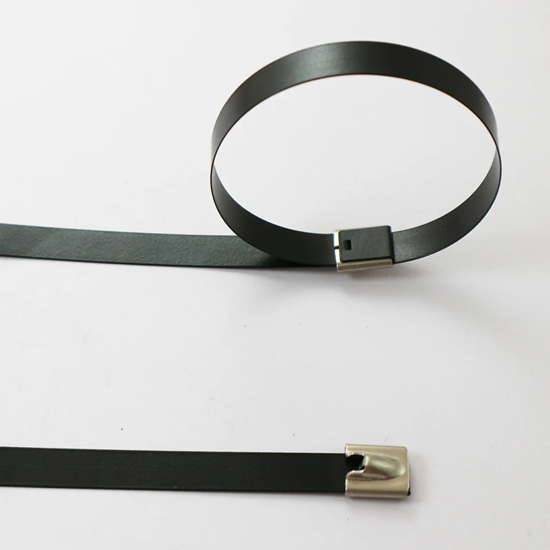 25pcs 4.6x100/150/200/260/300/350/400 to 700mm Stainless Steel Cable Ties Locking Metal Zip-Exhaust Wrap Coated Multi-Purpose cable ties cable tie