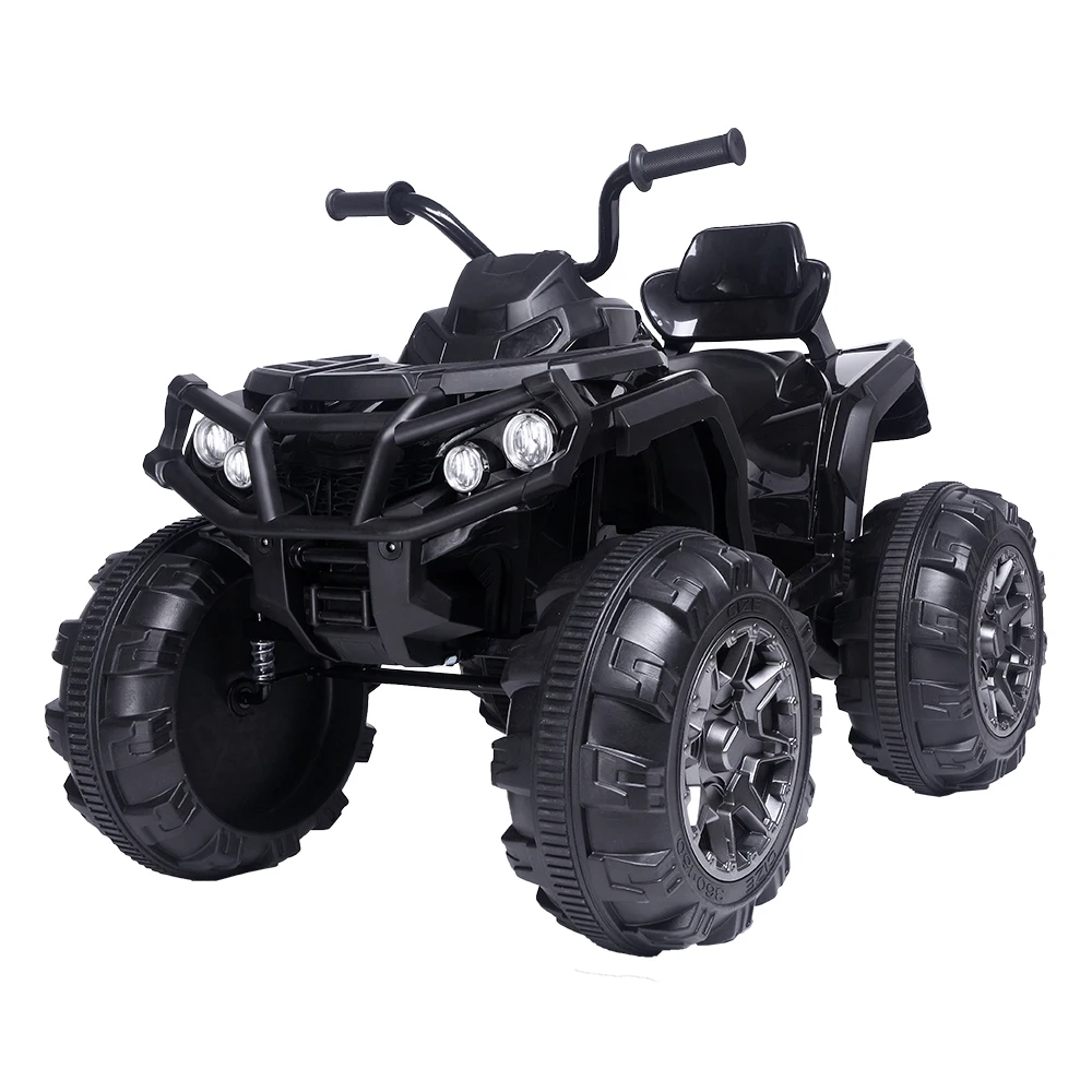 

12V Kids Electric 4-Wheeler ATV Quad Ride On Car Toy with 3.7mph Max Speed, Treaded Tires, LED Headlights AUX Jack Radio