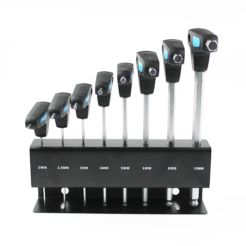 

PROMEND 8 Pcs Cycling Bike Hex Wrench Kit Hexagon Combination Hex Key Screwdriver Hand Bicycle Repair Remover Multi Tools Sets