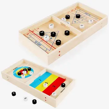 

New Table Curling Ball Mini Wooden Parent-Child Interactive Ball Children Game Game Curling Board C7V4