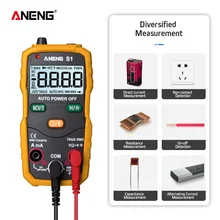 LCD Digital Multimeter Test Mini DC/AC Voltage Current Meter Handheld Diode NCV Tester Flashlight Power Meter Tester aneng 6000 counts lcd digital multimeter dmm with ncv detector dc ac voltage current meter resistance diode capaticance tester