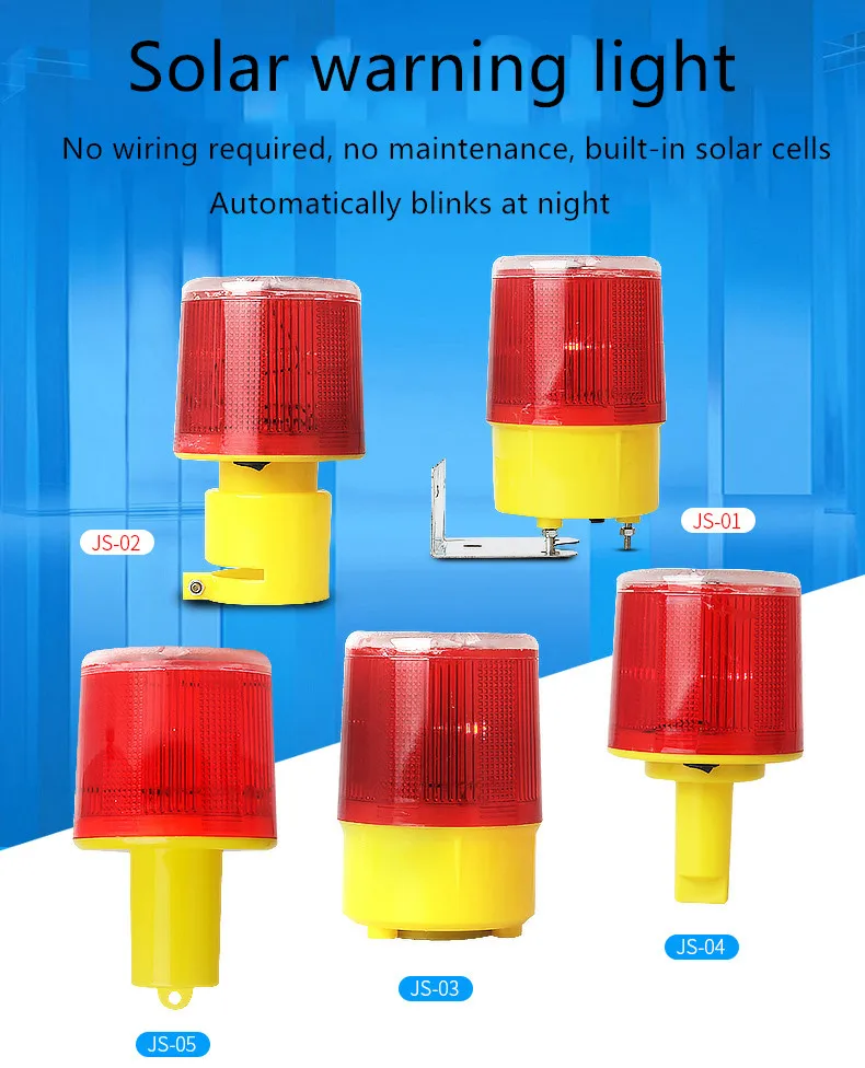 

Solar warning light LED flashing signal light construction marine strobe light