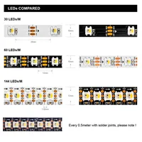 5V SK6812 RGBW Led Strip Light 4 in 1 Similar WS2812B 1m 4m 5m 30 60 144 LEDs Individual Addressable RGBWW Led Lights IP30 65 67 - Image 5