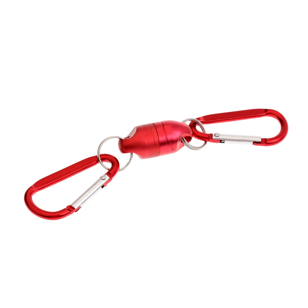 Магнитная посадочная сетка держатель двойной пряжки Fly Fihsing Net - Цвет: Красный