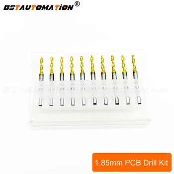 

Titanium Coated PCB twist drill bit 1.85mm PCB Engraving End Mill Tool 3.175mm Shank Woodworking Cutter