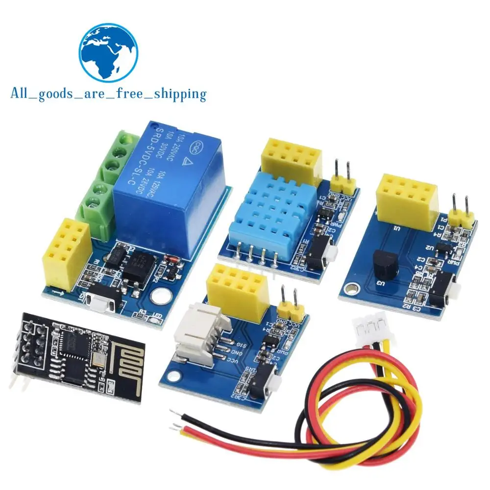 ESP8266 5V WiFi relais module DS18B20 DHT11 rvb LED de contrôle choses smart home télécommande commutateur téléphone APP ESP 01S|relay module|module 5vwifi module - AliExpress