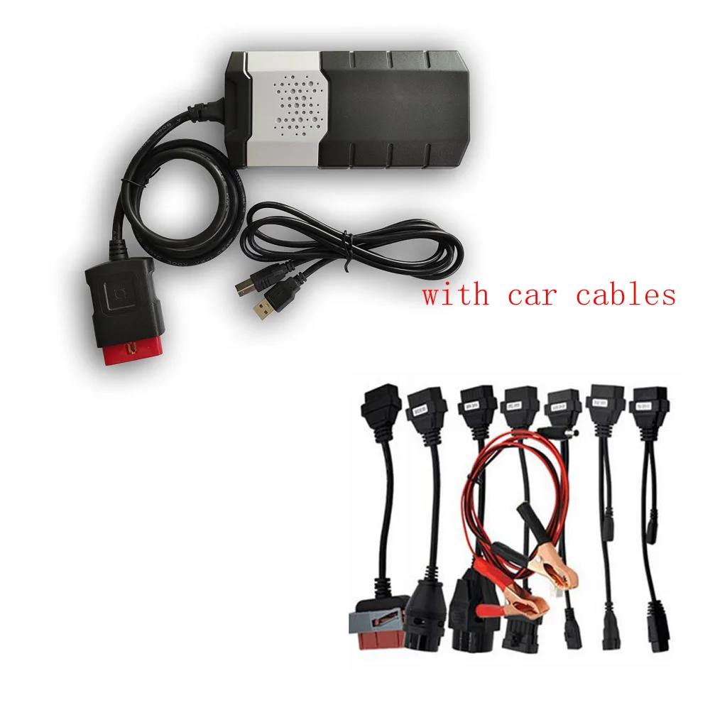 VD DS150E CDP vci obd2 obdii диагностический инструмент с bluetooth-сканер автомобильный Грузовик VD TCS CDP Pro Plus для delphis - Цвет: no bT car cable