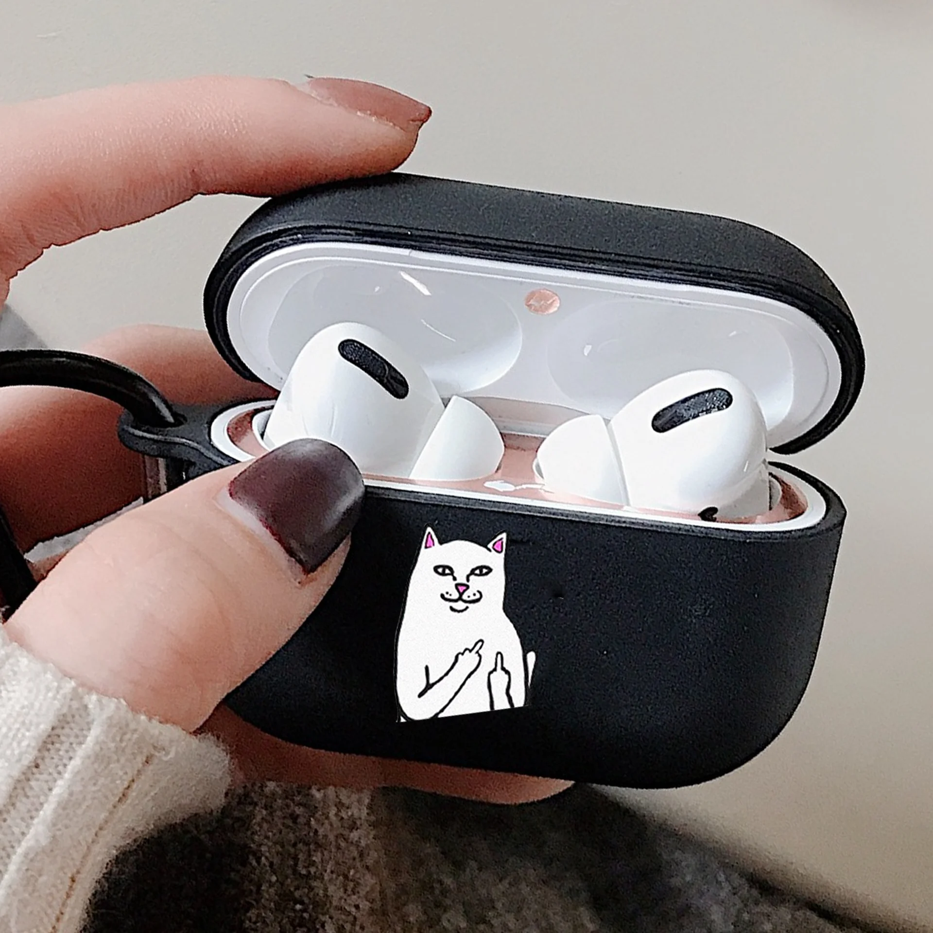 Чехол-накладка для AirPods Pro мягкий силиконовый черный Apple Airpods 2 1 | Электроника