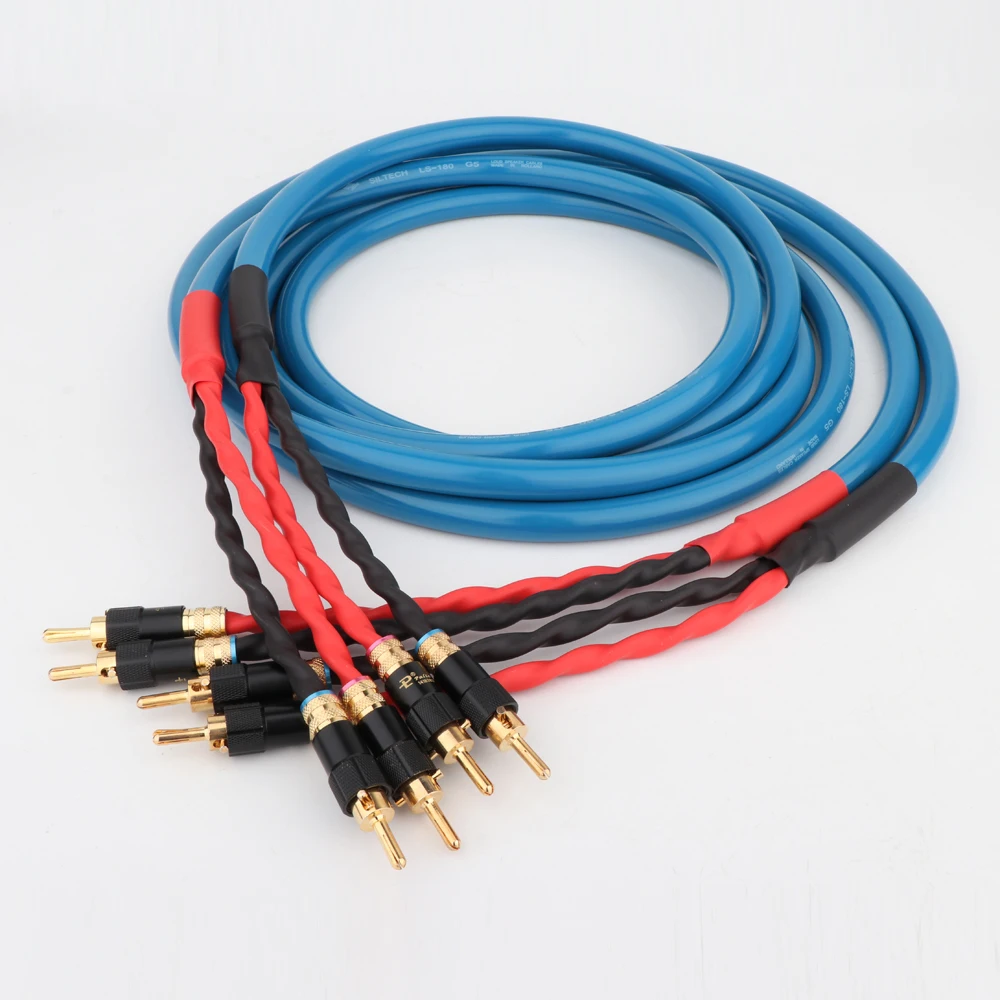 

Yter Pair LS-180 OCC copper silver plated Silver plated G5 audiophile Speaker Cable hifi loudspeaker cable