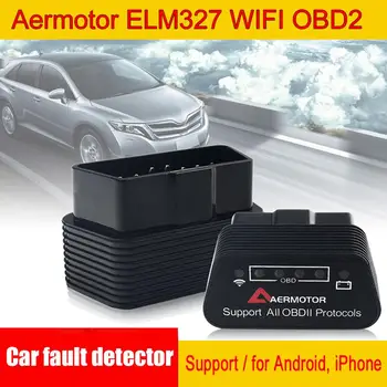 Автомобильный сканер для обнаружения неисправностей Aermotor ELM327 WIFI OBD2 Поддержка Android автомобильный диагностический адаптер подходит для Android ... Автомобильный сканер для обнаружения неисправностей Aermotor ELM327 WIFI OBD2 Поддержка Android автомобильный диагностический адаптер подходит для Android ...