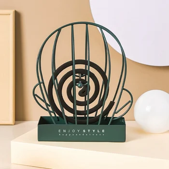 

Creative Household Mosquito Coil Rack Wrought Iron Cactus Mosquito Coil Tray Bracket Indoor Can Hang Mosquito Coil Rack Decor #