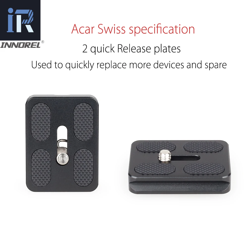 B36N Tripod Head Ball Head Rotating Panoramic BallHead with 2 Quick Release Plate of Acar Swiss Specification for Monopod Camera