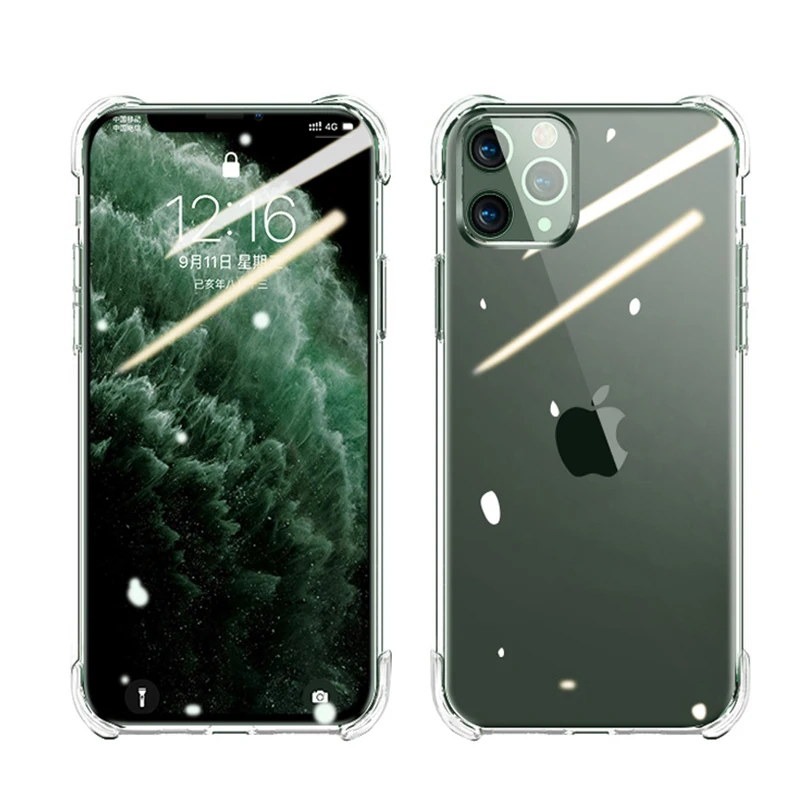 Противоударный защитный прозрачный чехол для iphone 11 11pro XS Max XR X прозрачный противоударный чехол для телефона s Чехол для подушки безопасности для iphone