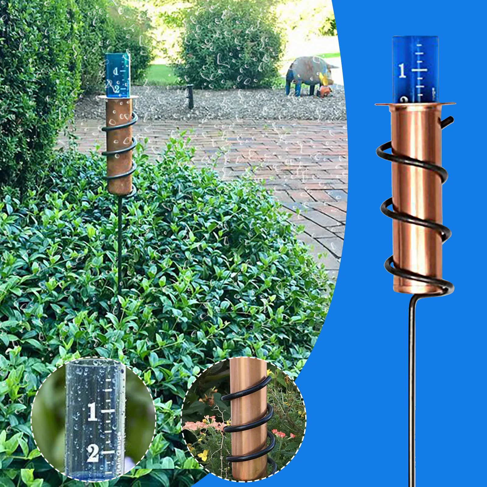 NEW 1PC Copper Rain Gauge Accurate Floating Rain Gauge For Garden
