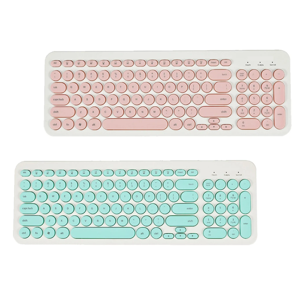 Home Office Work Gaming Wired USB Keyboard Ultra-Quiet Retro Round Keycap Keyboards For Laptop PC Computer USB Gamer Keyboard