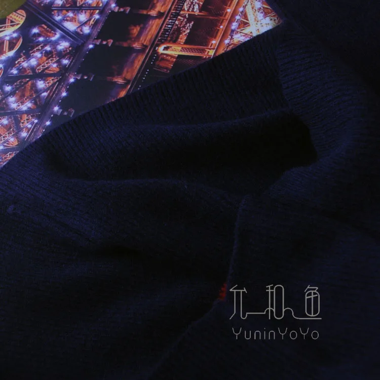 YUNINYOYO модный красный, белый, оранжевый, три цвета, широкий полосатый рукав, высокая талия, короткий, кашемир, женский зимний свитер