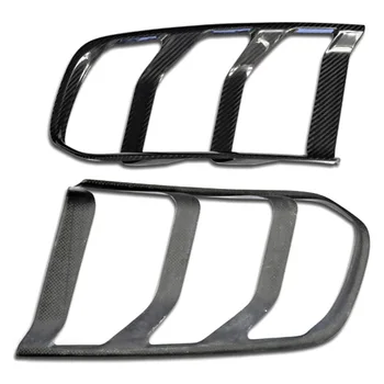 

1Pair Carbon Fiber Car Outside Taillight Decorative Frame Cover Trim For Ford Mustang 2015-2016