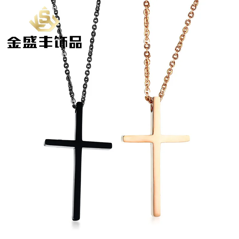 

Accessories Titanium Steel Cross Simple Couples Necklace-Cool Lettering Pendant Cn-080