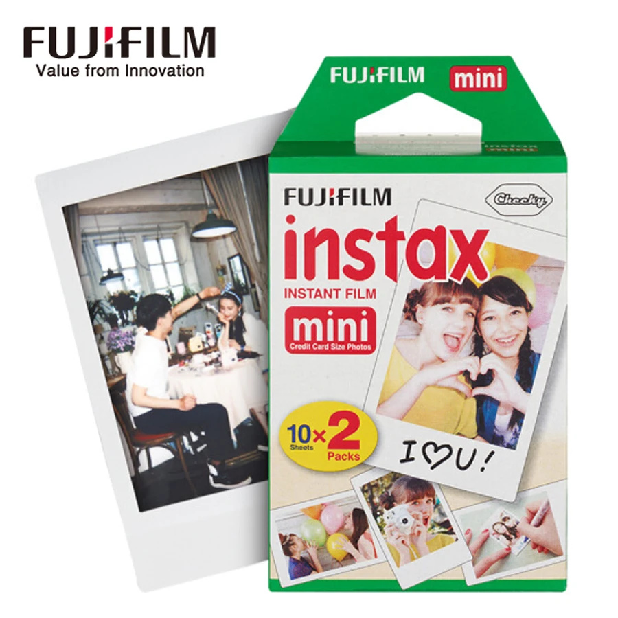 Оригинальная пленка Fujifilm Instax Mini 10-200 листов, белая фотобумага для Fuji Instax Mini 9 8 25 90 7 S, пленка+ Бесплатный подарок - Цвет: 20 sheets