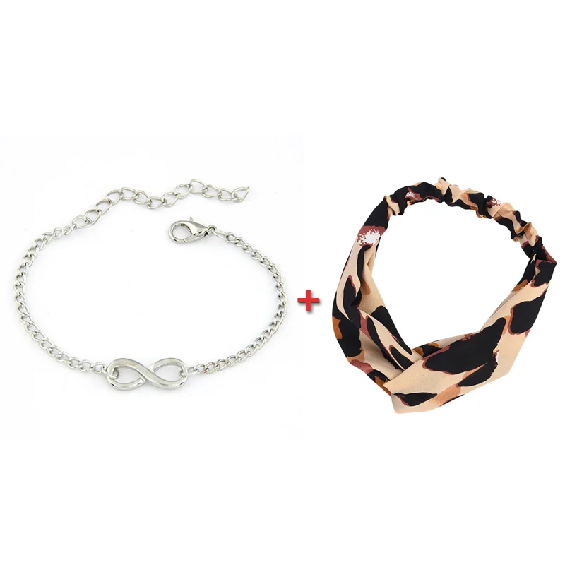Женские Бохо элементы корпуса волос Scrunchie Pack Леопардовый скрученный узел эластичный ободок обертывание Тюрбан повязка для волос Йога Спорт Дамы - Цвет: CC